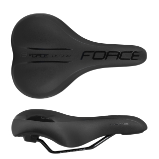 sedlo FORCE COMFORT GEL turistické pánské, černé